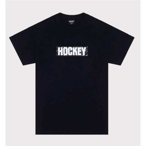 HOCKEY STCKER LOGO TEE NEGRO