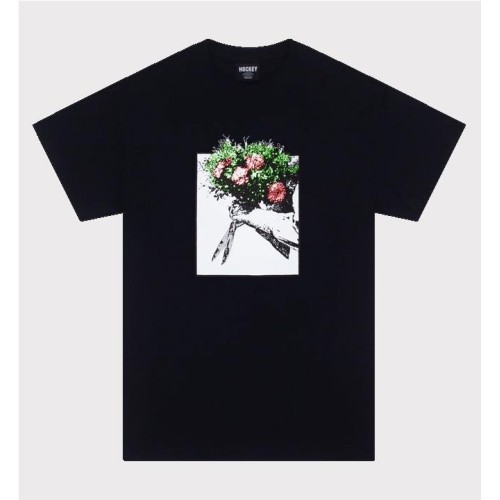 HOCKEY ROSES TEE NEGRO