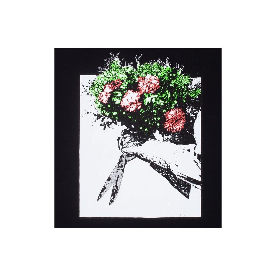 HOCKEY ROSES TEE NEGRO