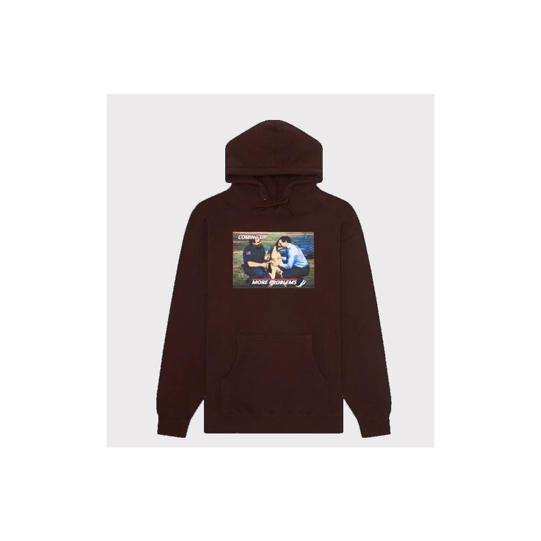 HOCKEY MORE PROBLEMS HOODIE MARRON