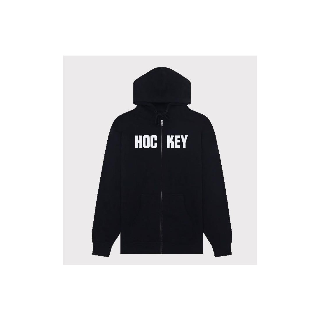 HOCKEY SCREENS ZIP UP HOODIE NEGRO