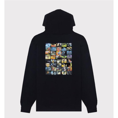 HOCKEY SCREENS ZIP UP HOODIE NEGRO