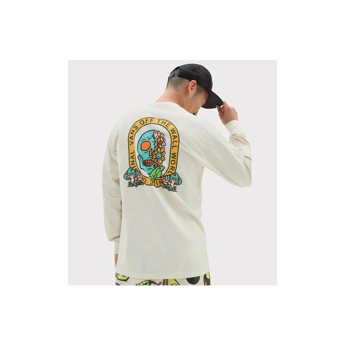VANS TRIPPY SKULL LS BEIGE
