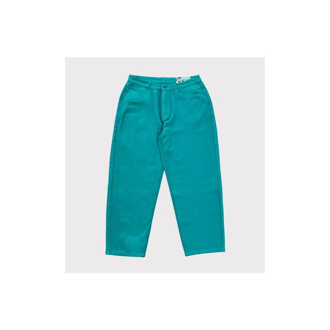 DAMAGE ORANGE TAB JEANS AZUL