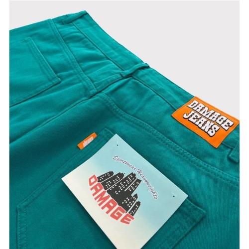 DAMAGE ORANGE TAB JEANS AZUL