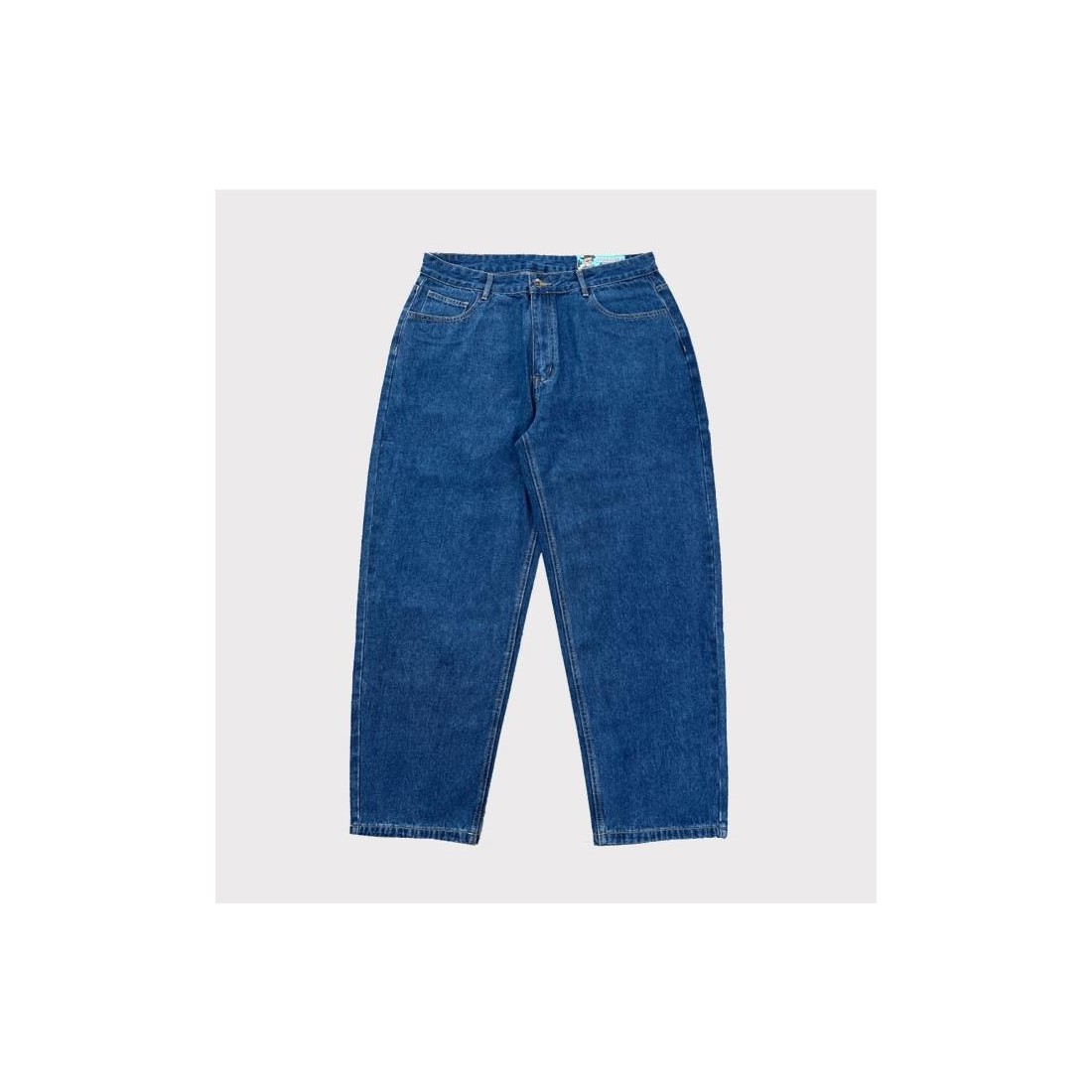 DAMAGE ORANGE TAB JEANS AZUL