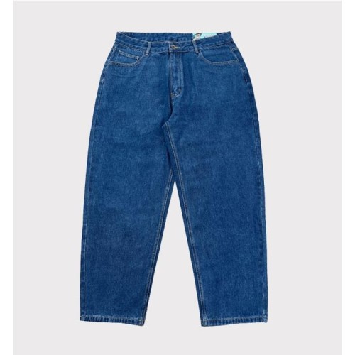 DAMAGE ORANGE TAB JEANS AZUL