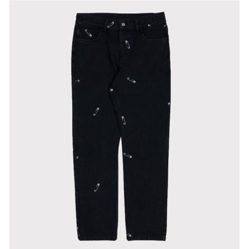 PLEASURES SAFETY PIN 5 POCKET NEGRO