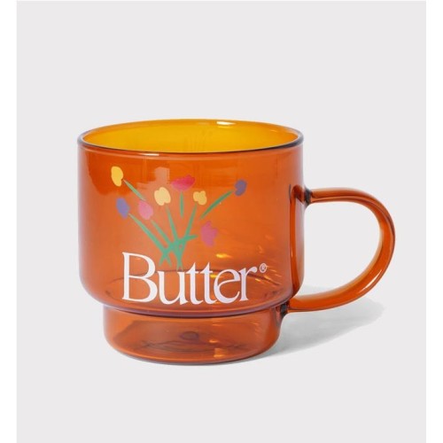 BUTTER GOODS BOUQUET GLASS MUG MARRON