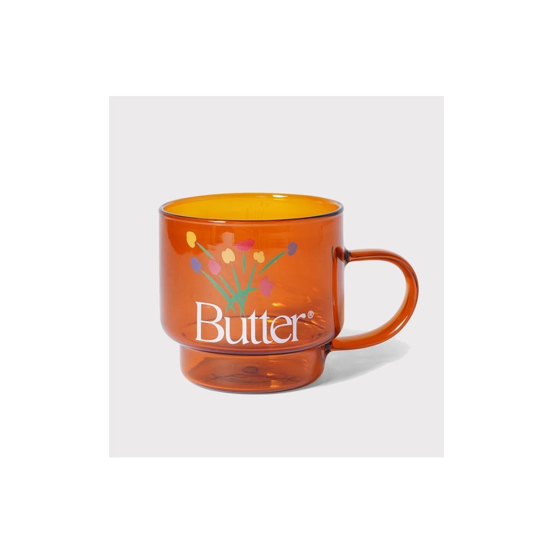 BUTTER GOODS BOUQUET GLASS MUG MARRON