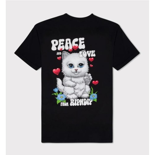 RIPNDIP PEACE LOVE TEE NEGRO