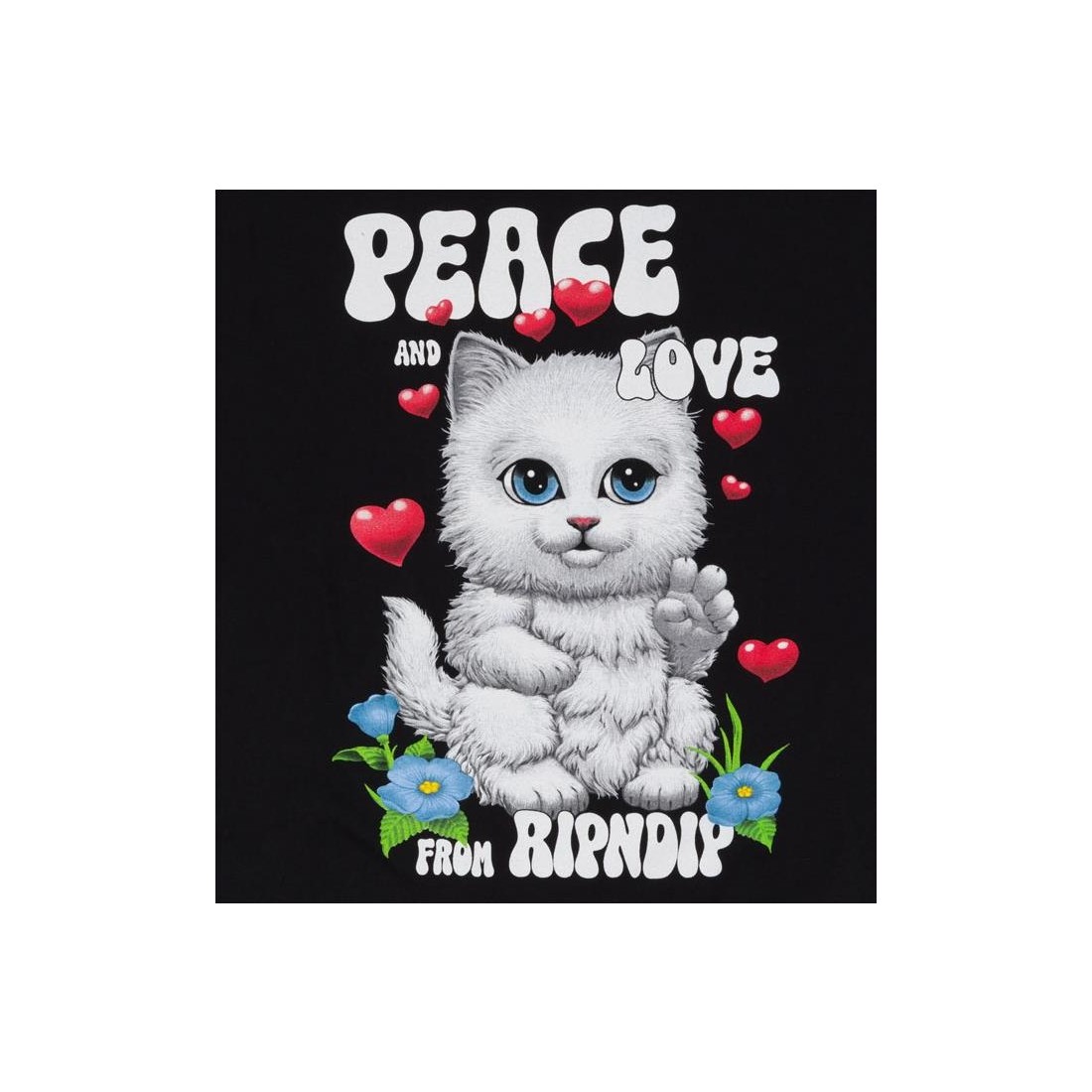 RIPNDIP PEACE LOVE TEE NEGRO