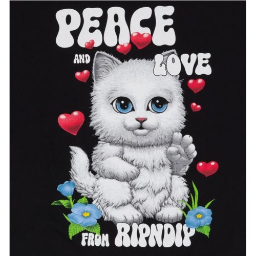 RIPNDIP PEACE LOVE TEE NEGRO