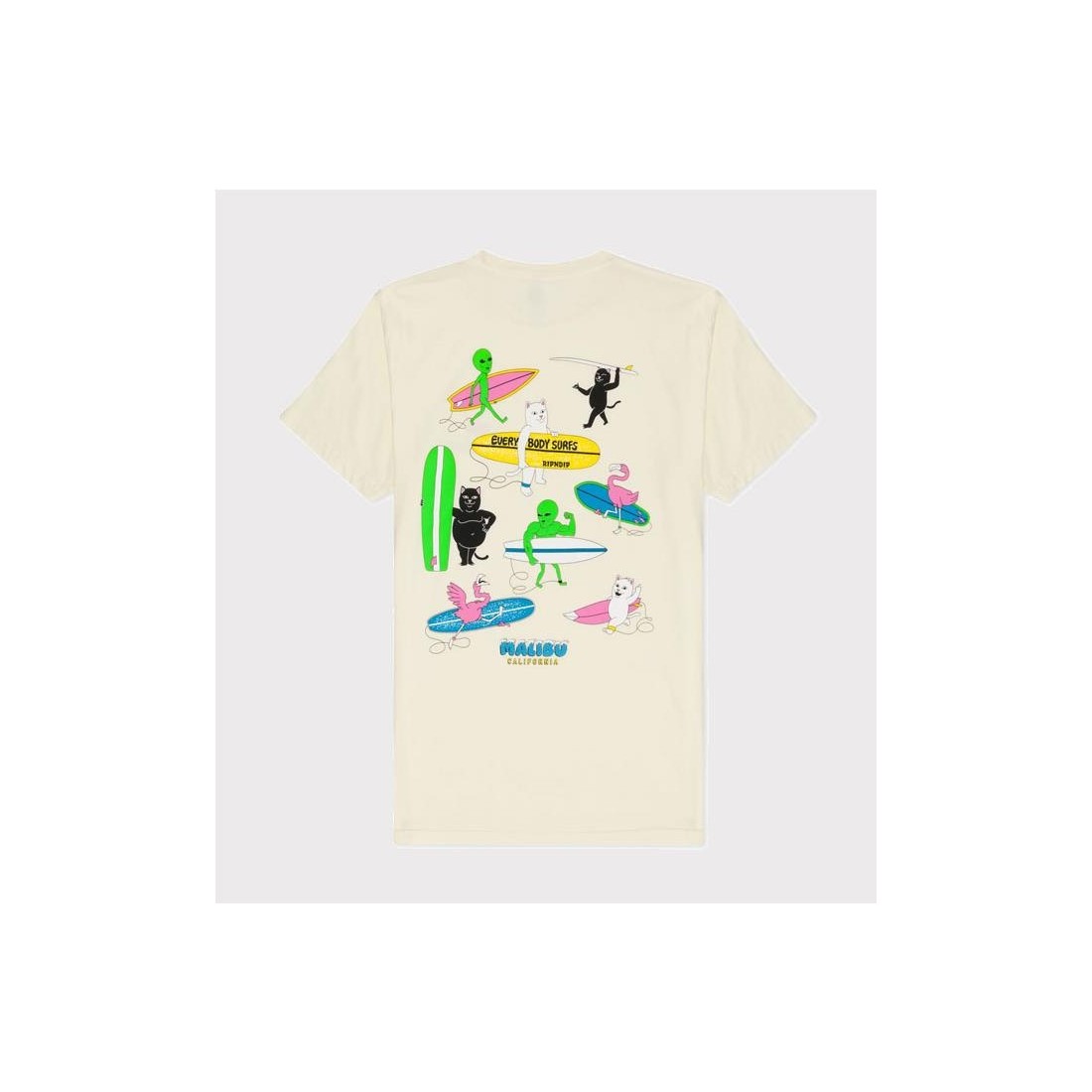 RIPNDIP EVERYBODY SURF TEE BEIGE1