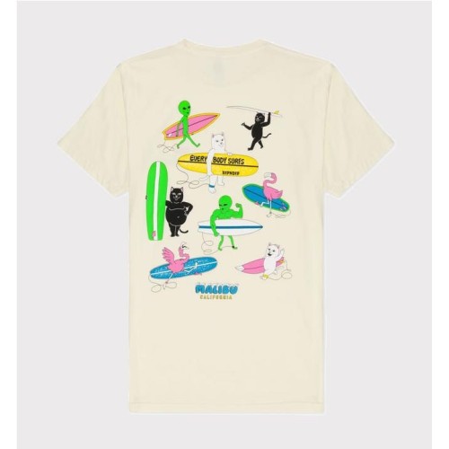 RIPNDIP EVERYBODY SURF TEE BEIGE1