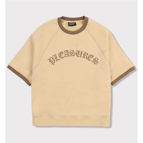 PLEASURES OLD E RINGER SS CREW BEIGE