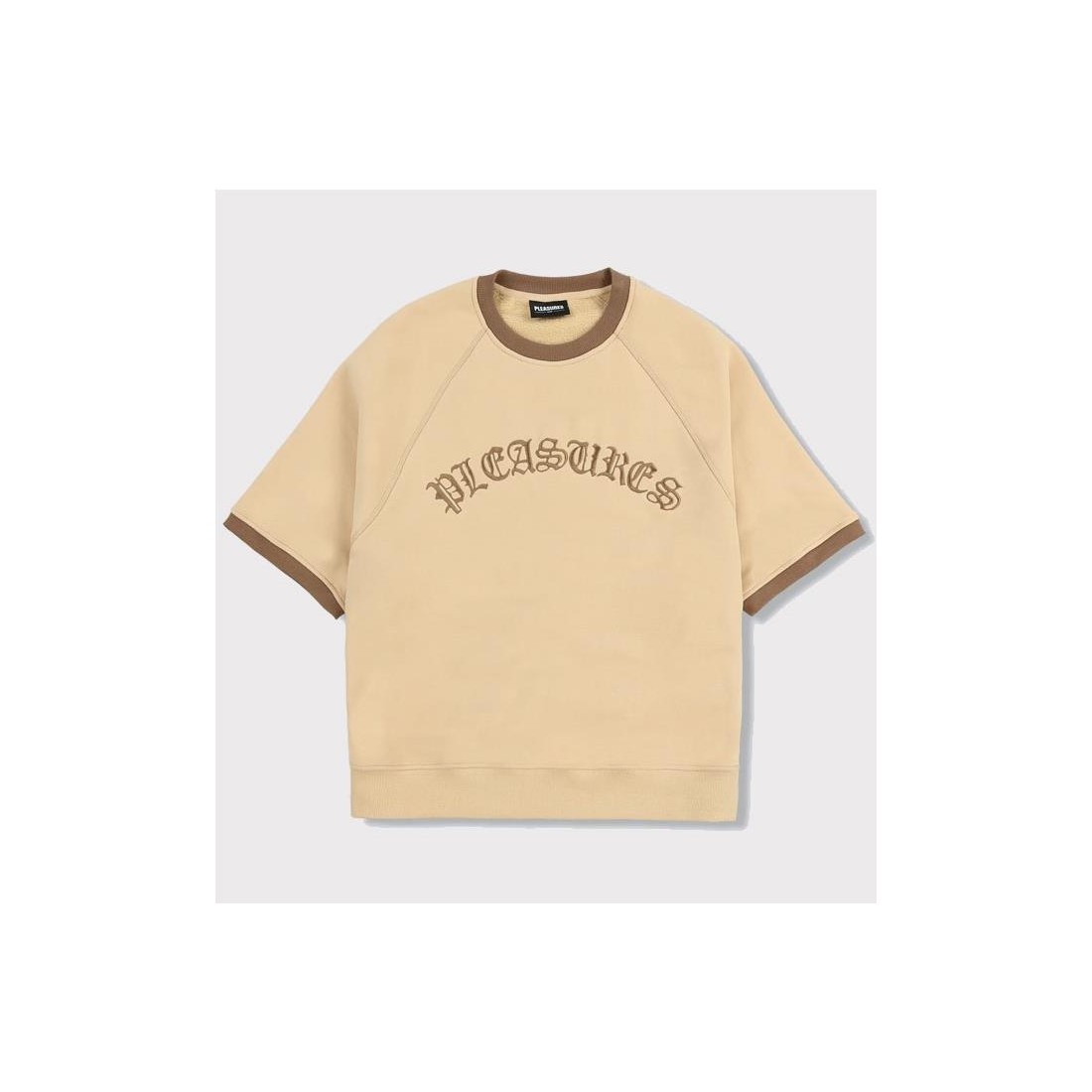 PLEASURES OLD E RINGER SS CREW BEIGE
