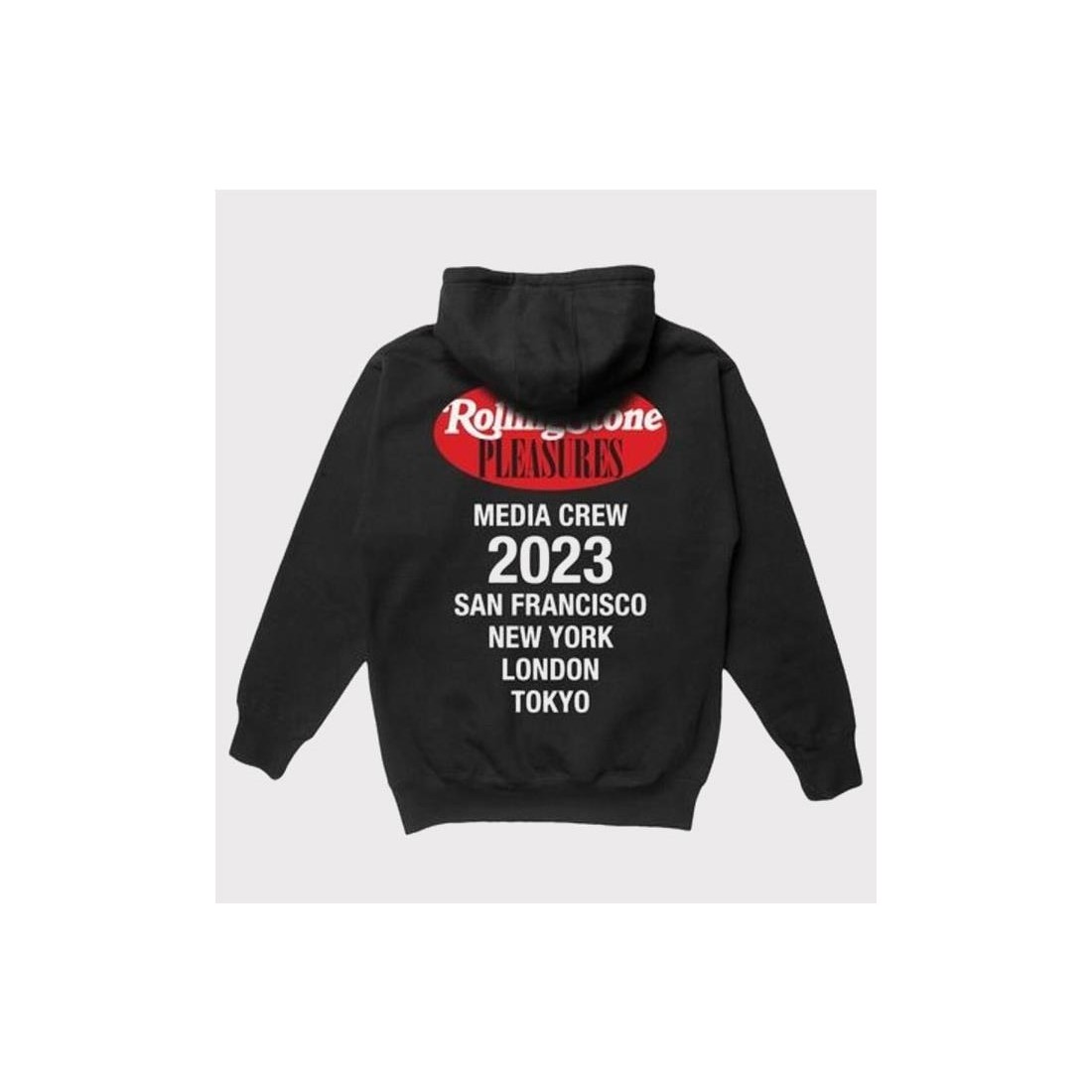 PLEASURES ROLLING STONE HOODIE NEGRO