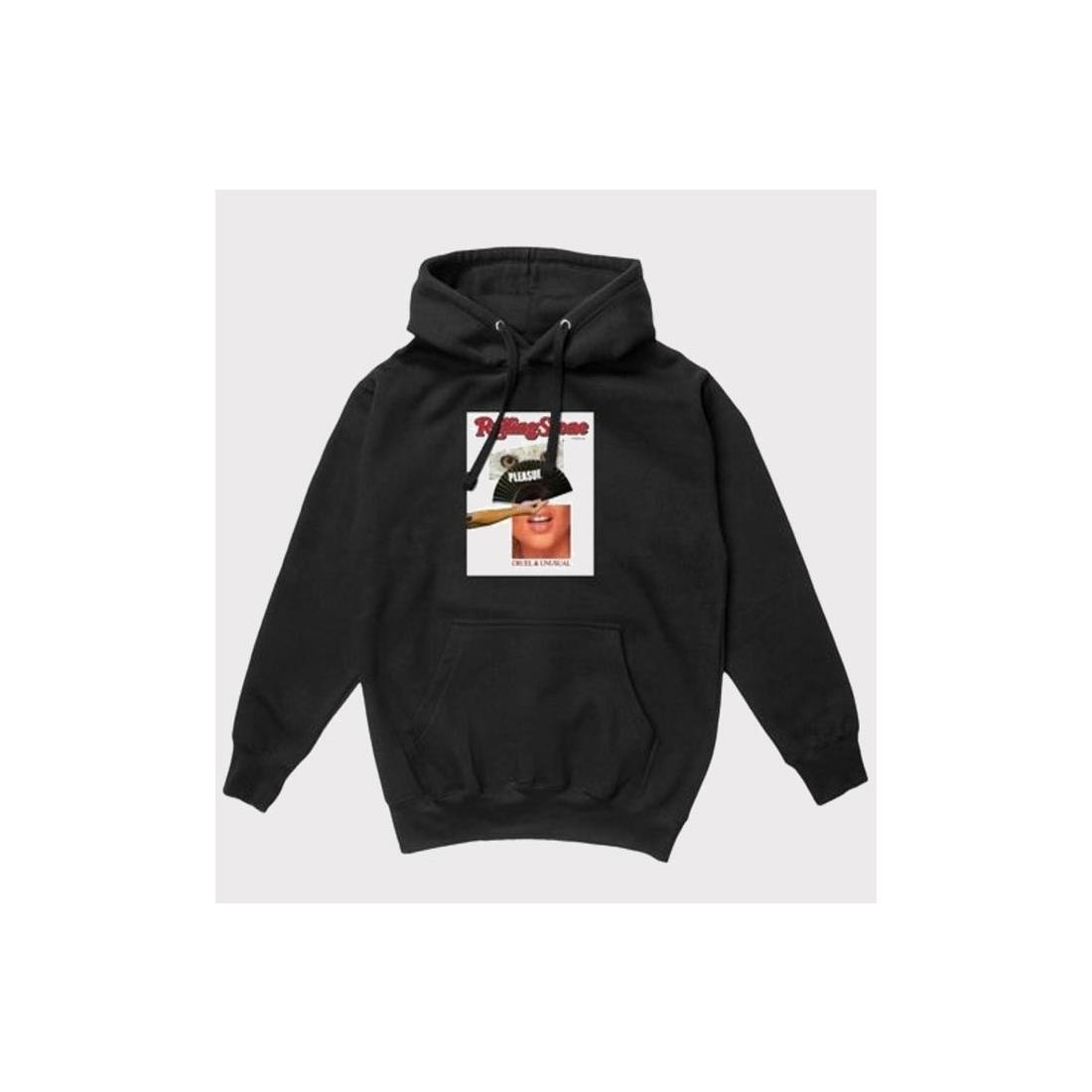 PLEASURES ROLLING STONE HOODIE NEGRO