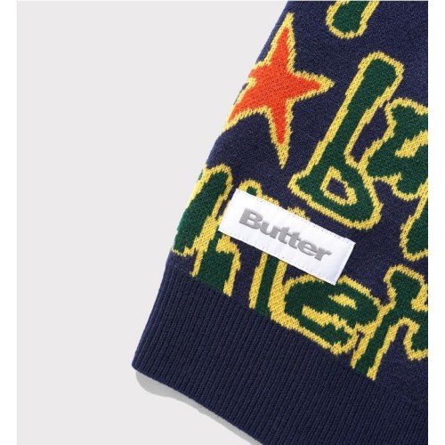 BUTTER GOODS STAR KNIT VEST AZUL MARINO 2