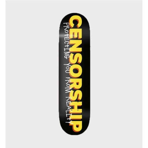 CENSORSHIP BANNED LOGO DECK NEGRO