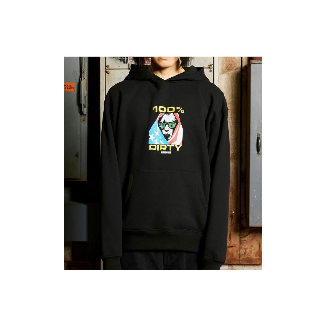 PLEASURES DIRTY HOODIE NEGRO