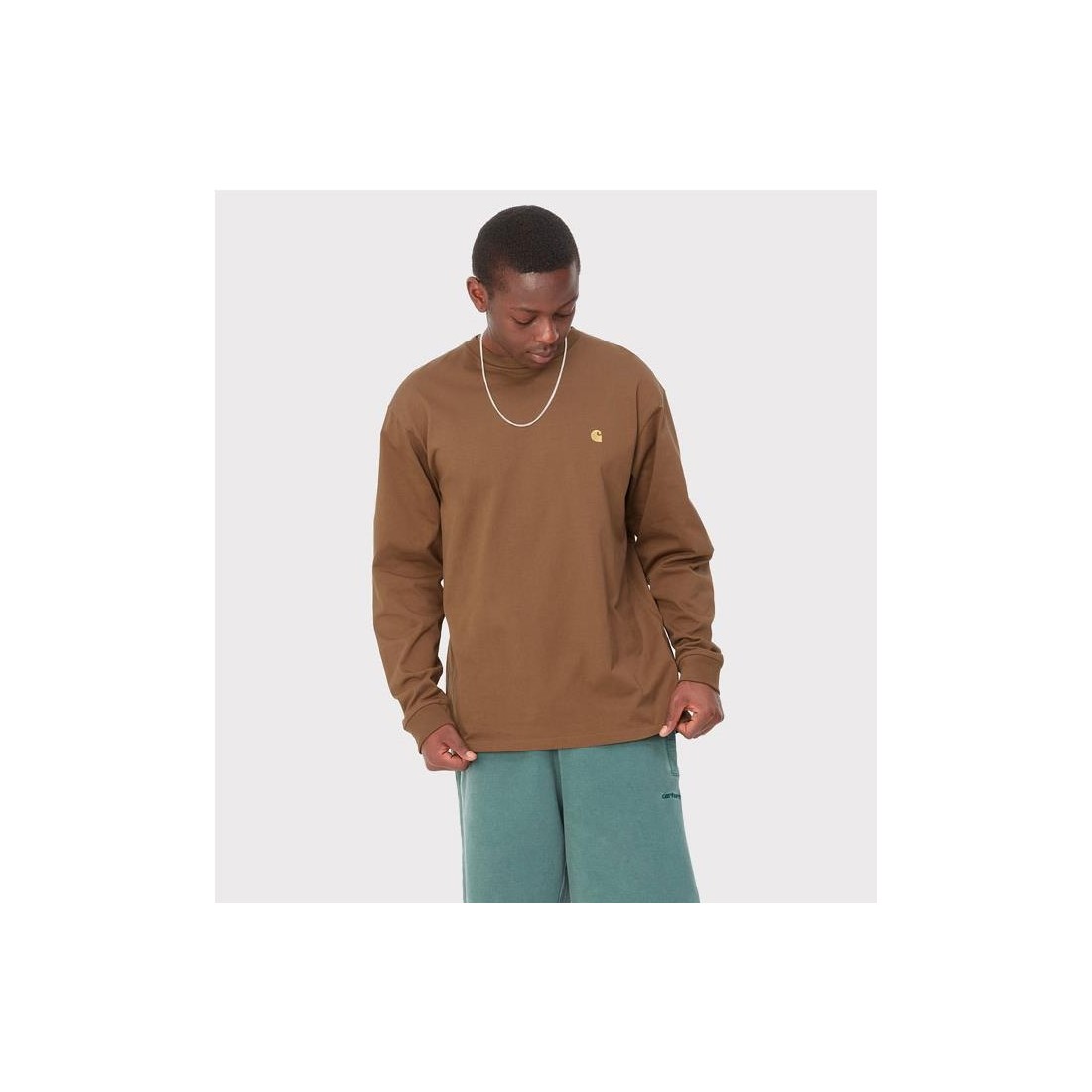 CARHARTT WIP LS CHASE TEE MARRON