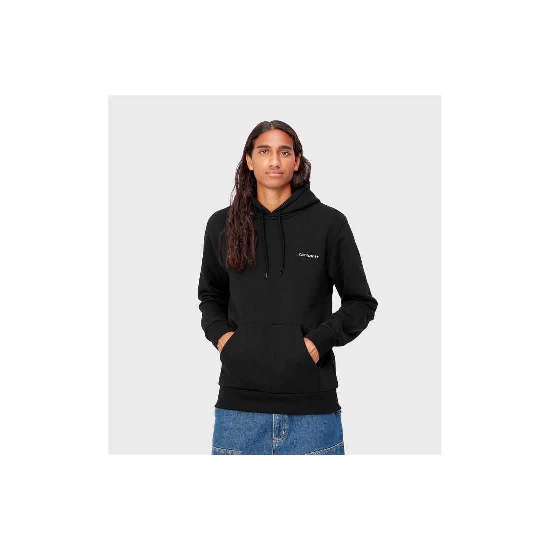CARHARTT WIP SCRIPT EMBRO HOOD NEGRO