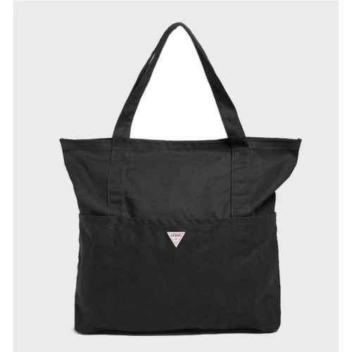 GUESS GO VINTAGE COTTON TOTE NEGRO