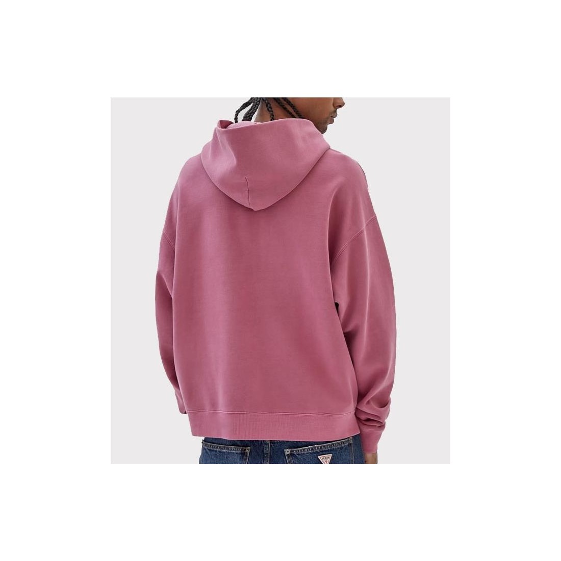GUESS GO BAKER LOGO HOODIE ROSADO