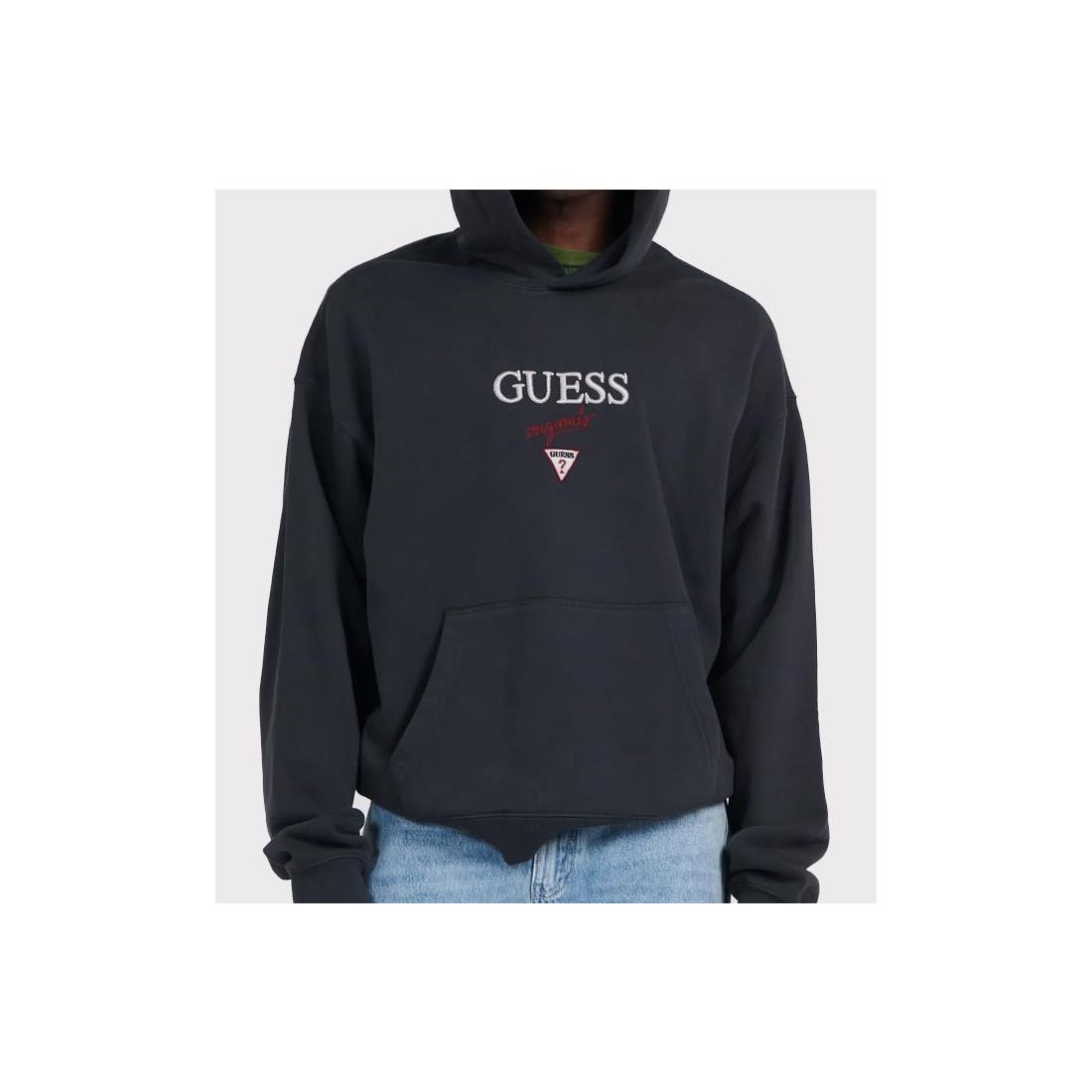 GUESS GO BAKER LOGO HOODIE NEGRO