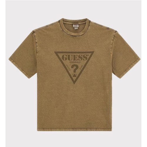 GUESS GO VINTAGE TRIANGLE TEE BEIGE