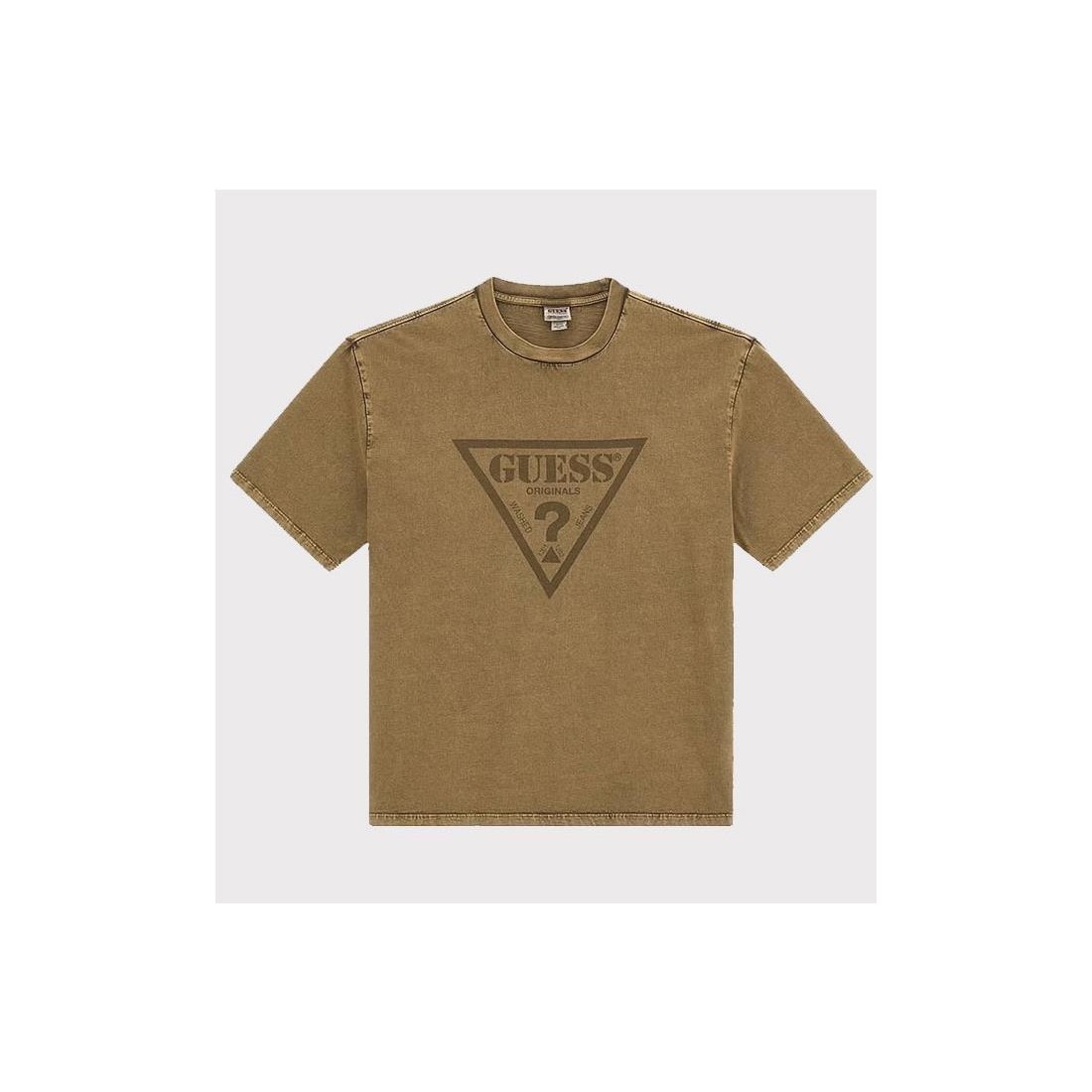 GUESS GO VINTAGE TRIANGLE TEE BEIGE
