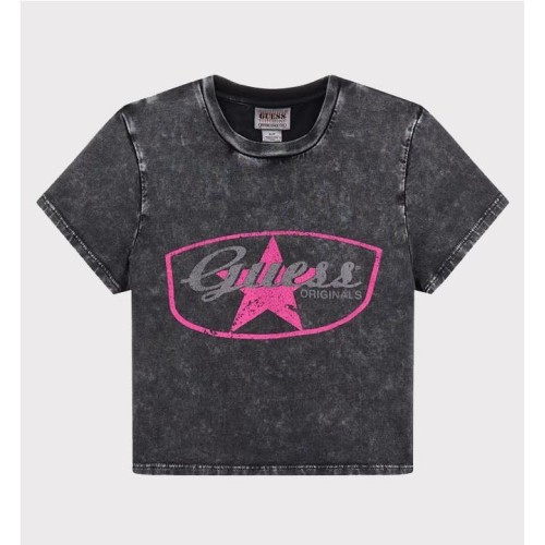 GUESS GO VINTAGE STAR BABY TEE NEGRO