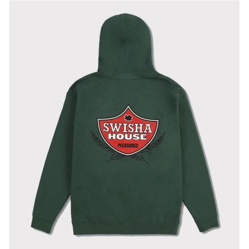 PLEASURES SWISHA HOODIE VERDE
