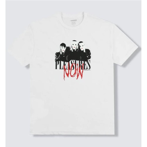 PLEASURES MASKS TEE BLANCO