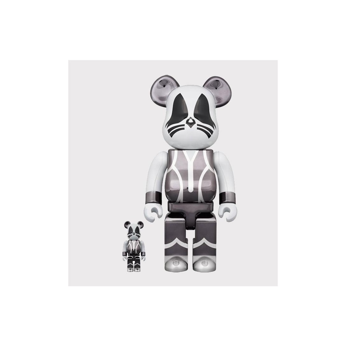 BEARBRICK KISS THE CATMAN GRIS