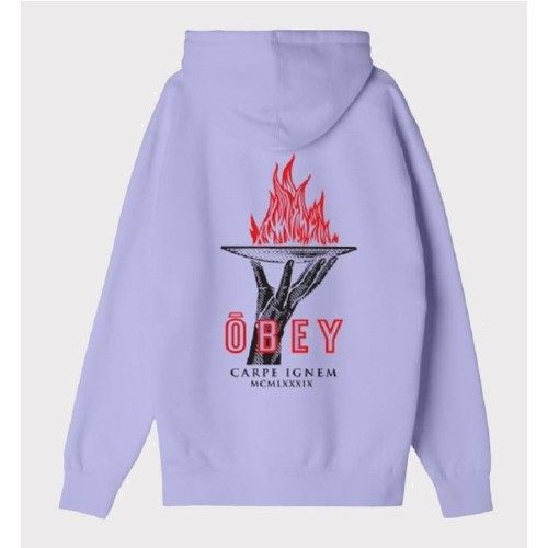 OBEY SEIZE FIRE HOODIE LAVANDA