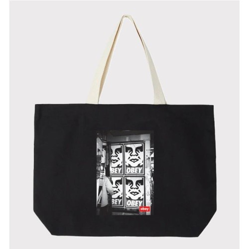 OBEY ICON PHOTO TOTE BAG NEGRO