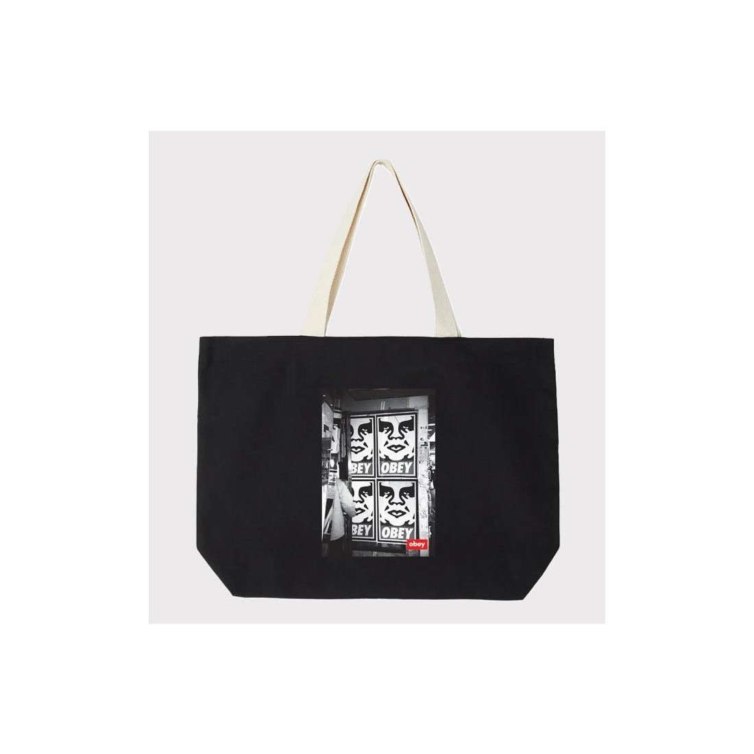 OBEY ICON PHOTO TOTE BAG NEGRO
