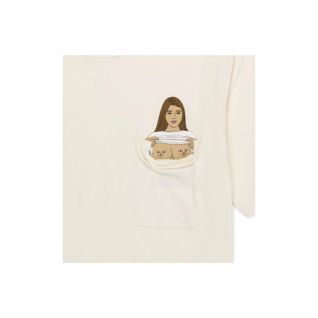 RIPNDIP FLASHING KITTYS POCKET BEIGE