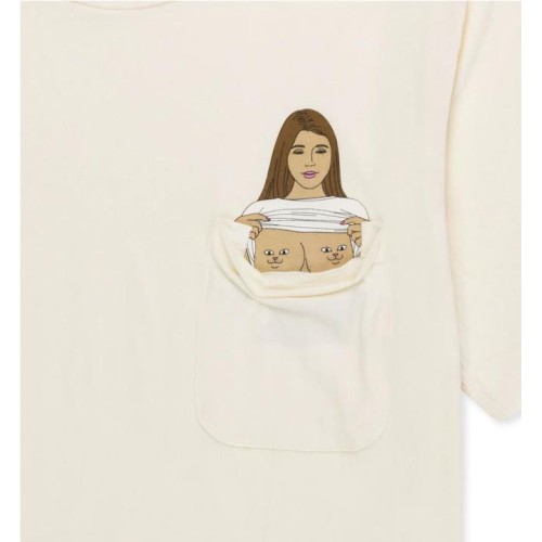 RIPNDIP FLASHING KITTYS POCKET BEIGE
