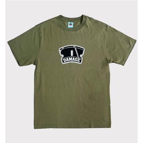 DAMAGE CUTTROAT TEE VERDE OLIVA