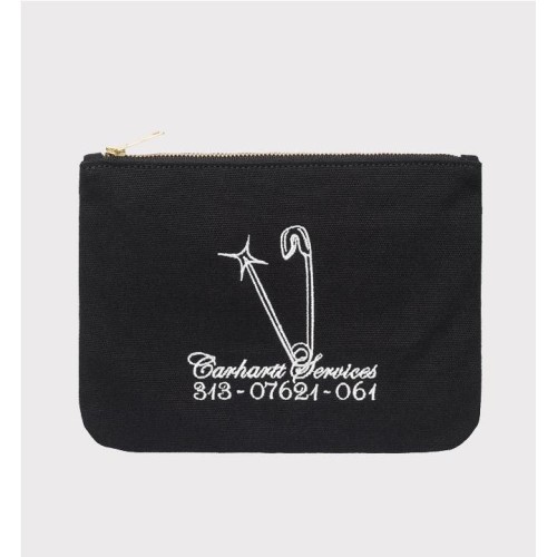CARHARTT WIP CANVAS ZIP WALLET NEGRO