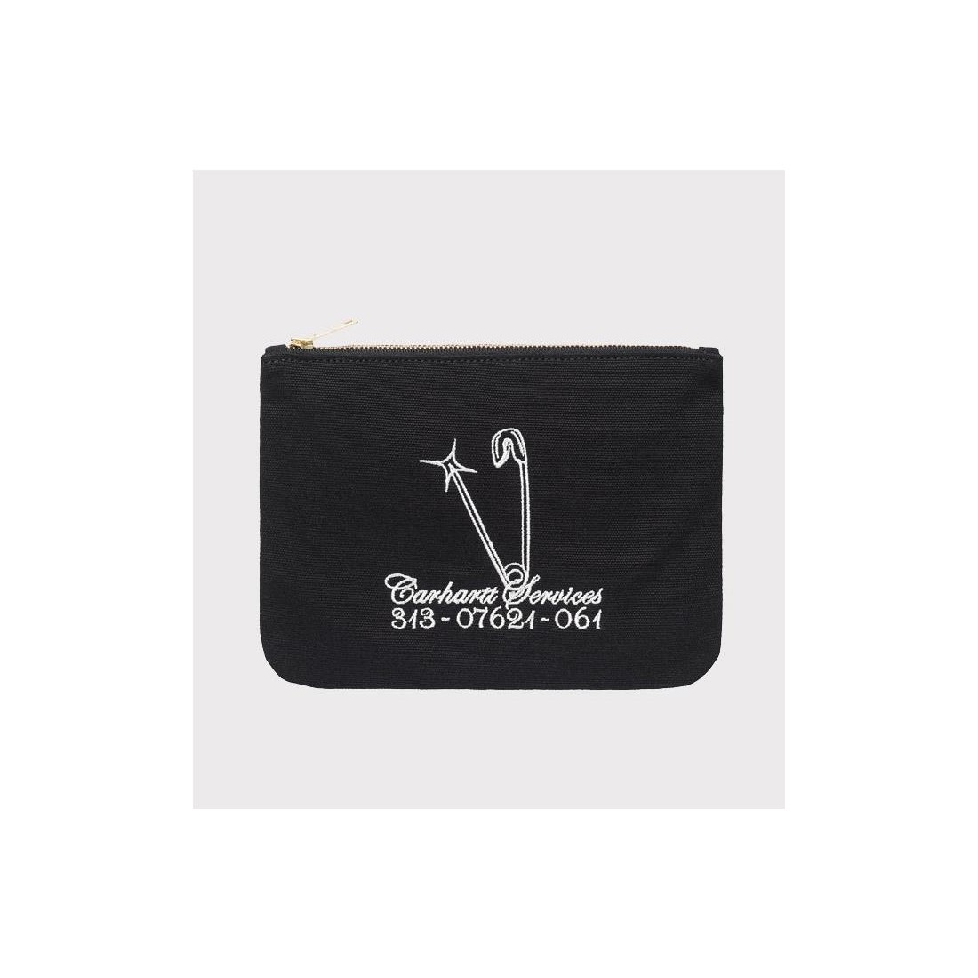 CARHARTT WIP CANVAS ZIP WALLET NEGRO