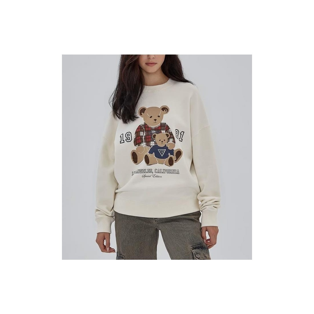 GUESS GO BEAR OVERSIZE BEIGE