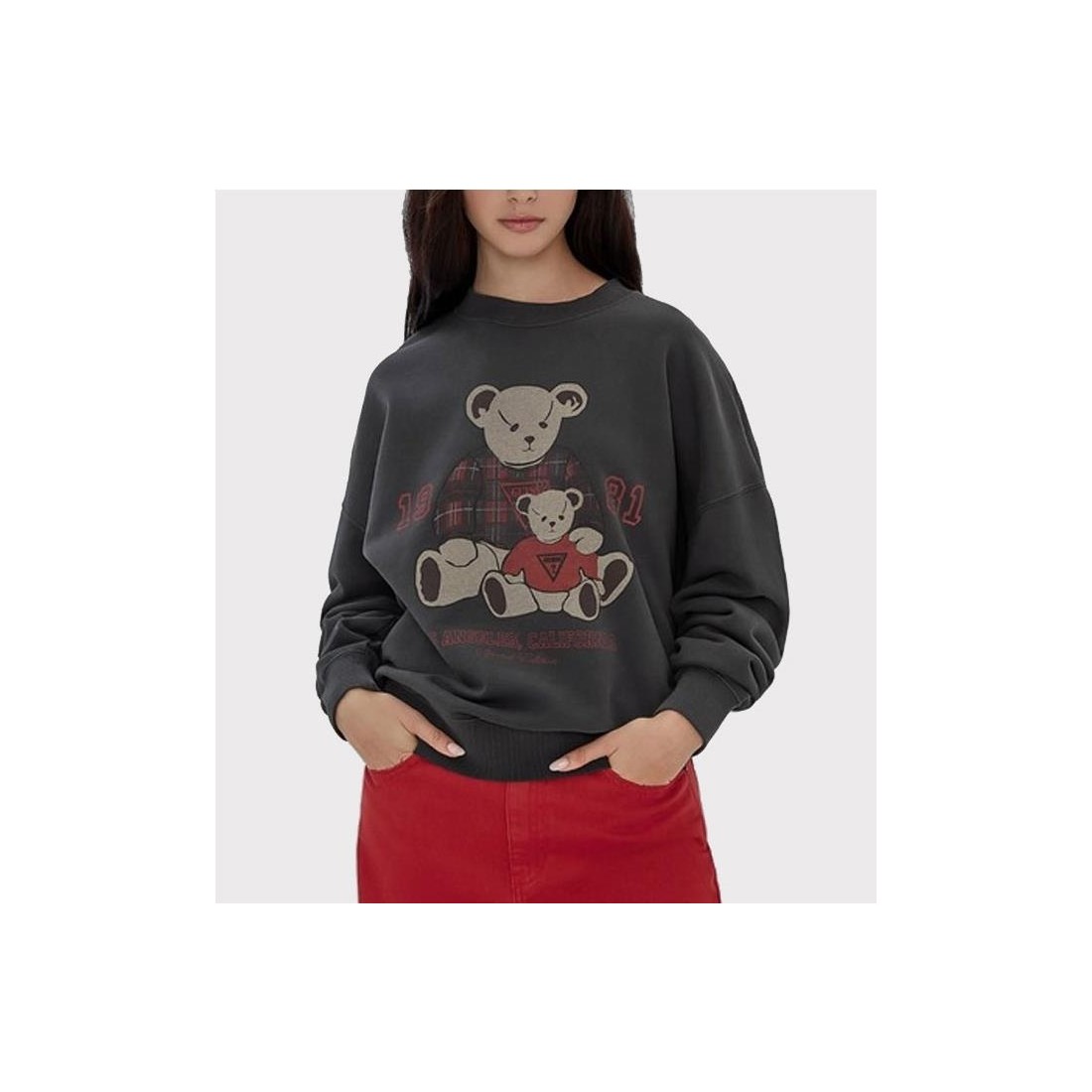 GUESS GO BEAR OVERSIZE NEGRO