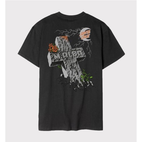 SANTA CRUZ MALBA TOMBSTONE TEE NEGRO
