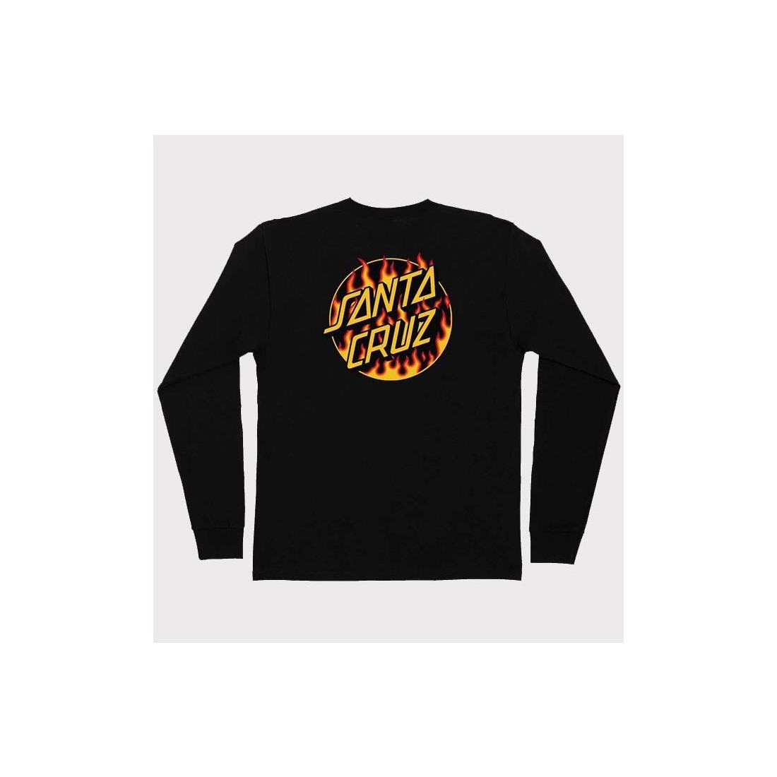 THRASHER X SANTA CRUZ FLAME LS NEGRO