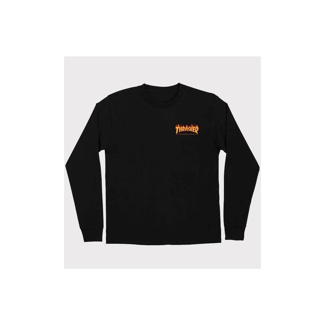 THRASHER X SANTA CRUZ FLAME LS NEGRO